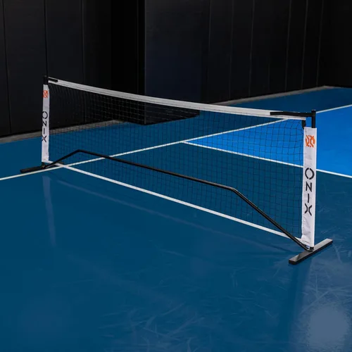 Miniatura 9 de ONIX Pickleball 2 en 1 Juego de red portátil de tamaño reglamentario y red de práctica incluye estuche de transporte con ruedas