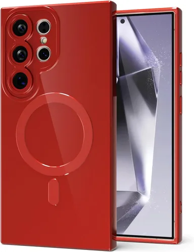 Miniatura 17 de Svanove para Samsung Galaxy S22 Funda de teléfono de silicona magnética, compatible con Magsafe, linda para mujeres, brillante color brillante, gel