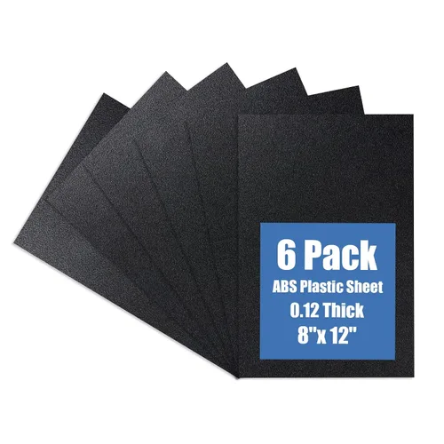 Miniatura 9 de Kinlink - Lámina de plástico ABS negra de 8" x 12" x 0.04" flexible, moldeable, con alta resistencia al impacto y alta resistencia a la tracción