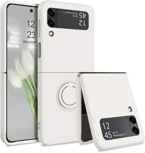 Miniatura 9 de GaoBao Funda protectora para Samsung Galaxy Z Flip 3 5G, Galaxy Z Flip 3 5G de 6.7 pulgadas, silicona líquida de gel suave, a prueba de golpes, Negro
