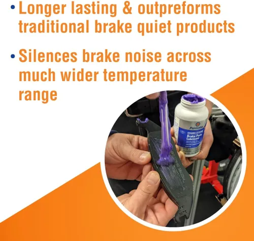 Miniatura 9 de Permatex 24125 Lubricante de cerámica para piezas de freno extremo, 8 onzas, paquete de 1 Lubricante de piezas de freno extremo de cerámica