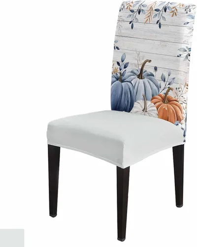 Miniatura 15 de Funda para silla de comedor, diseño de árbol de Navidad, leopardo, rojo, verde, negro, blanco, copos de nieve, protector para silla de invierno