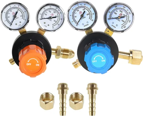 Miniatura 7 de findmall CGA 540 Regulador de oxígeno para la gama de entrega del indicador de gas de soldadura 145PSI