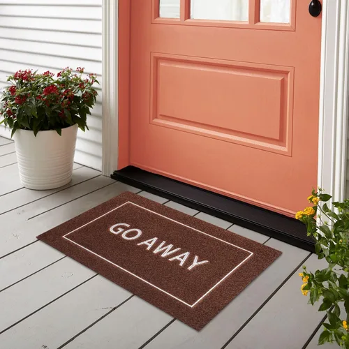 Miniatura 7 de JJUUYOU Tapete para puerta delantera, entrada exterior, duradero, tapete de bienvenida para interiores y exteriores, antideslizante, divertido