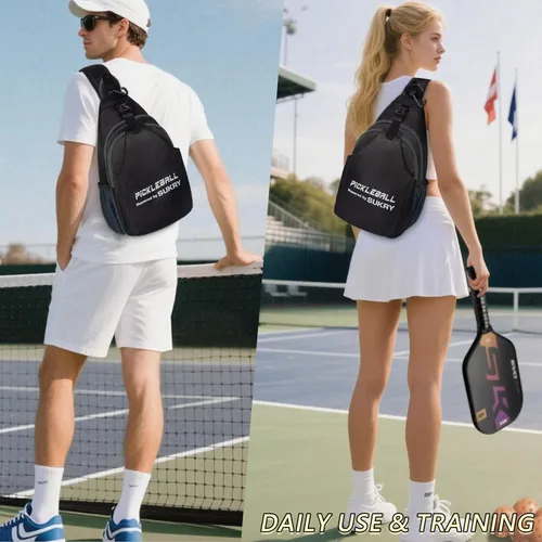 Miniatura 2 de SUKRY Mochila ligera para pickleball para hombres y mujeres con múltiples bolsillos, mochila cruzada para gimnasio y viaje, accesorios
