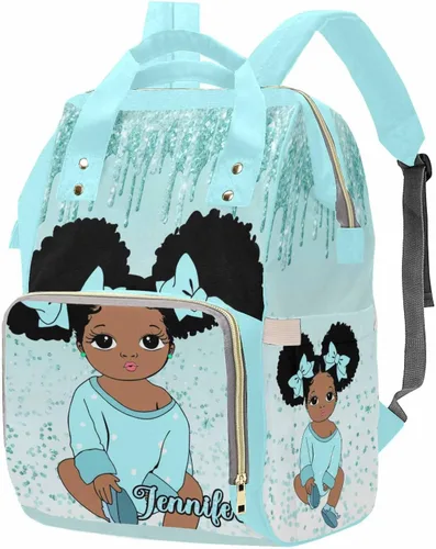 Miniatura 6 de M YESCUSTOM Bolsa de pañales personalizada con nombre para mamá, mujer, esposa, mochila personalizada, 0625-12, Mochilas Daypack