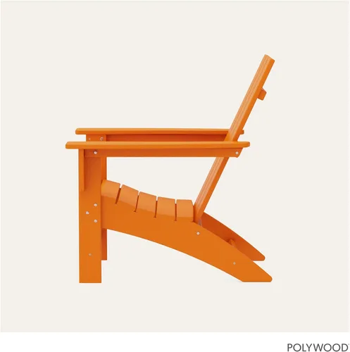 Miniatura 6 de Silla moderna tipo Adirondack. Adirondack de Polywood, Aruba. Mandarina