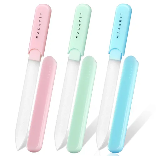 Miniatura 10 de Makartt Lima de Uñas - Lima de Uñas de Cristal con Estuche, Limas de Uñas de Cristal con Chorro de Arena de Doble Cara para Uñas Naturales, Buffer