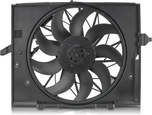 AUTOKAY Conjunto de ventilador de refrigeración del motor, reemplazo del ventilador del radiador de refrigeración para BMW E60 525 530 545 645 E65