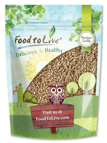 Food to Live Granos de semillas de girasol tostados en seco, 8 onzas sin sal, asados al horno, sin aceite añadido, sin cáscara, vegano, kosher,