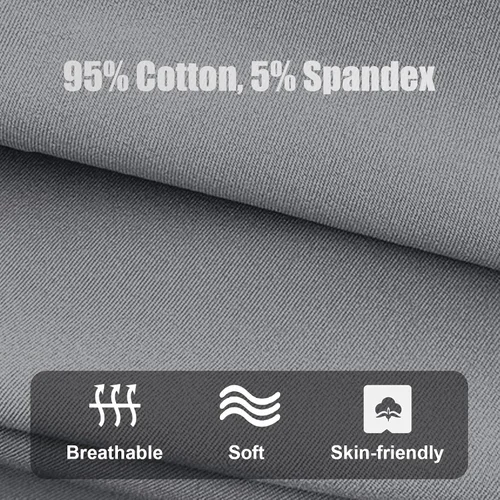 Miniatura 4 de LEPOAR Pantalones cargo de senderismo para hombre, ajustados, elásticos, ligeros, casuales, con bolsillos, cintura con cordón