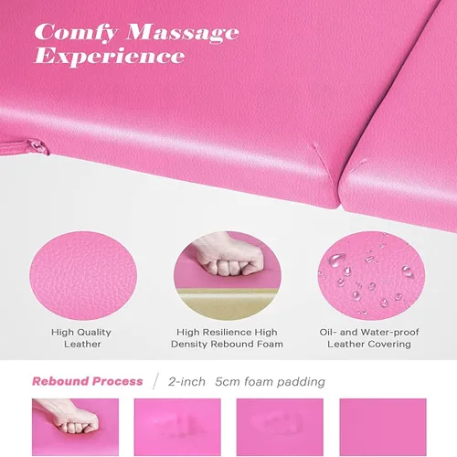 Miniatura 4 de Mesa de masaje portátil, cama de spa de 84 pulgadas de altura ajustable, mesa de masaje plegable portátil profesional, mesa de spa, mesa de spa