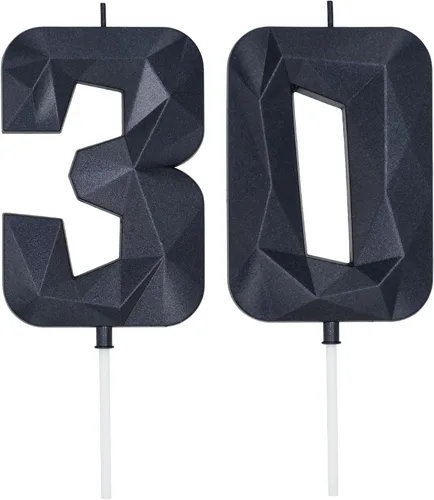 Miniatura 326 de DERVENTA Velas de cumpleaños con números grandes, 3D, color rosa, 3.7 pulgadas, decoración para tartas de fiesta, 1 pieza (número 3 rosa)