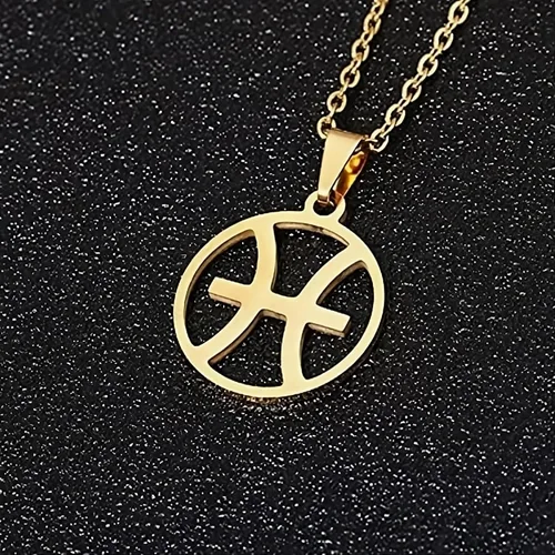 Miniatura 2 de Collar dorado del zodiaco para mujer, 12 collares con colgante de signo de astrología del horóscopo, regalos de joyería