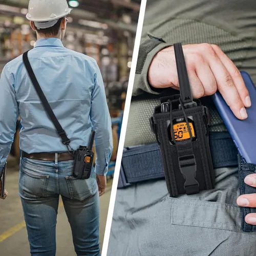 Miniatura 7 de ANKHOH Funda Holster para Radio Compatible con GXT1000VP4 Radio Bidireccional GMRS de 50 Canales, Estuche para Walkie Talkie de Largo Alcance