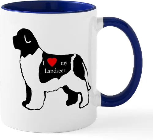 Miniatura 30 de CafePress Newfoundland Dog Drool Zone Taza de café de cerámica de 11 oz (11.0 fl oz)