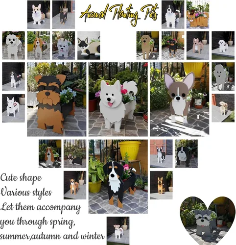 Miniatura 6 de Maceta de Perro English Springer Spaniel, Macetas de Plantas, Bonita Maceta de Jardín para Perros, Macetas de Perro Regalos de Cumpleaños