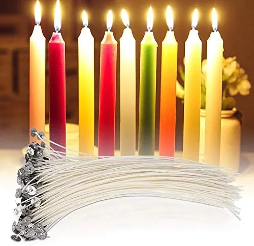 Miniatura 2 de 100 mechas para velas, de humo bajo, para hacer velas, ecológicas, hechas a mano, 25 cm