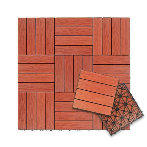 Miniatura 20 de NewTechWood UltraShield Naturale - Azulejo compuesto para exteriores (1 pie x 1 pie), color rosa de Seúl (10 pies cuadrados por caja)