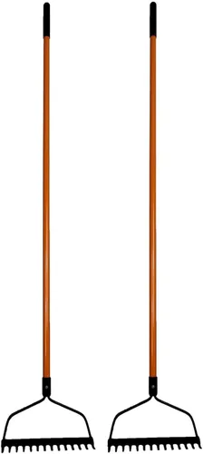 Miniatura 10 de Ashman - Rastrillo de arco (1 unidad) – Rastrillo resistente para recoger hojas caídas, equipado con mango de goma para una fuerte sujeción cuando