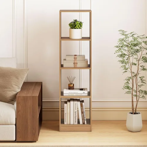 Miniatura 2 de LOKO Estantería vertical de 4 cubos, estantería independiente estrecha de 56 pulgadas de alto con accesorios anti-caída, organizador
