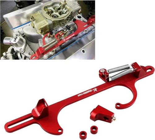 RYANSTAR Soporte de cable del acelerador 4150 serie 4160 Soportes de acelerador Billet de aluminio ajustable rojo