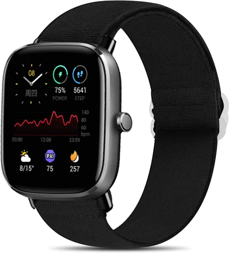 Miniatura 12 de YOUkei Compatible con Amazfit GTS 3, correa elástica de repuesto ajustable, accesorios compatibles con Amazfit GTS 2 Mini/GTS 2 / Bip U/GTS 3
