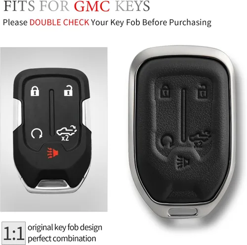 Miniatura 2 de OFFCURVE Compatible con funda para llavero GMC, estuche para llavero para Chevy Suburban Tahoe Terrain Acadia Yukon Silverado GMC Sierra 1500 2500HD