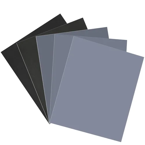 Miniatura 47 de Papel de lija de grano 120, hojas de lijado en seco y húmedo de 9 x 3.6 pulgadas para acabado de muebles de madera, lijado de metal y pulido