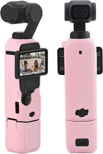 Miniatura 2 de Funda protectora de silicona para DJI Osmo Pocket 3 Funda de silicona Funda protectora Gimbal de mano Accesorios de cámara de acción (rosa)