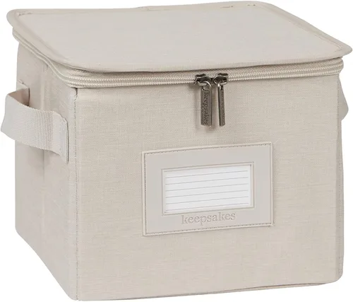 Covermates Keepsakes - Juego de cajas de almacenamiento con cierre de cremallera, paquete de 3 cubos organizadores de poliéster resistente, diseño