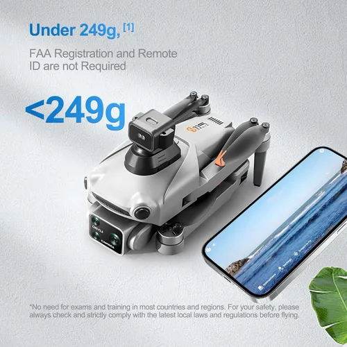 Miniatura 3 de Dron S119 4K con cámara para adultos, retorno automático GPS, prevención de obstáculos, motor sin escobillas, control remoto de pantalla 5G, 3 Gris