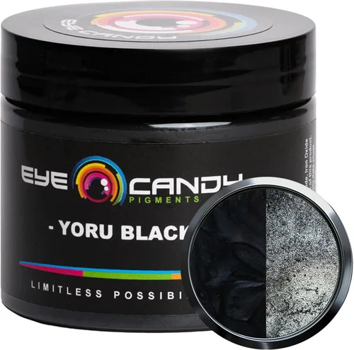Miniatura 12 de Eye Candy Pigments Premium - Polvo de mica negra Yoru Black (0.88 oz), para epoxi, resina, jabón, pintura, carpintería, vertido acrílico, bombas