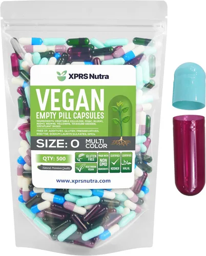 Miniatura 9 de XPRS Nutra Cápsulas vacías de tamaño 0 – 100 cápsulas veganas vacías transparentes – Píldora vegetariana – Llenado de cápsulas vegetales