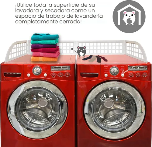 Miniatura 6 de Haus Maus El protector de lavandería original - Evita que la ropa sucia se caiga detrás de la lavadora/secadora - Inventado por una madre Blanco