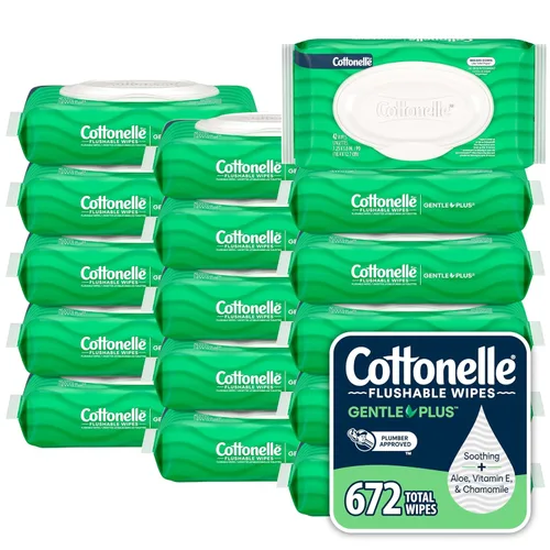 Miniatura 9 de Cottonelle XL Toallitas húmedas desechables, Toallitas para adultos grandes, 2 paquetes de tapa abatible, 45 toallitas por paquete