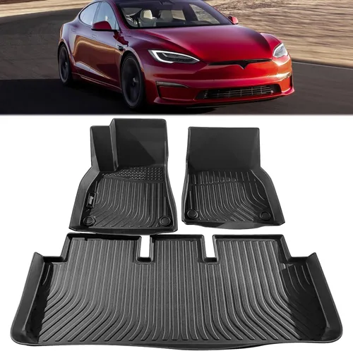 Miniatura 17 de FREEMOTOR802 Compatible con Ford Maverick 2.5L híbrido 2022-2025, alfombrillas de piso negras moldeadas en 3D, protección para 1ª y 2ª fila