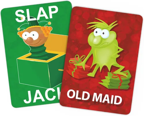Miniatura 4 de Santa Claus Go Fish - Un juego de Navidad familiar para niños a partir de 4 años Go Fish, Old Maid y Slap Jack en una baraja