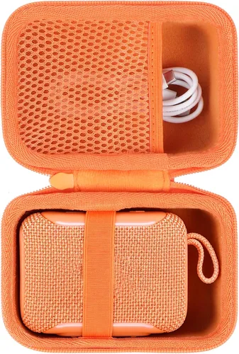 Miniatura 18 de Funda de silicona Lebakort compatible con altavoz portátil JBL GO 4 (Funda negra)