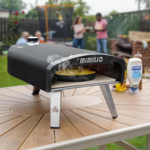 Miniatura 8 de Mimiuo Horno de pizza de gas para exteriores, hornos portátiles de propano para pizza para exteriores, estufa de pizza profesional con piedra