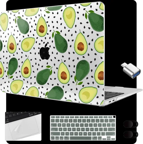 MEEgoodo Funda para MacBook Air de 13.3 pulgadas 2021 2020 2019 2018 A2337 M1 A2179 A1932, carcasa para laptop para MacBook Air M1 con cubierta de
