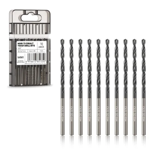 Miniatura 17 de toolant Juego de brocas de cobalto de 1/2 pulgadas para metal y acero (Pro), recubierto de nitruro de titanio y aluminio (TiAlN) con punta