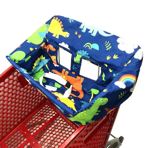 Miniatura 13 de Funda portátil para carrito de compras, fundas para silla alta y carrito de comestibles para bebés, niños, bebés y niños pequeños, bolsa de Gris