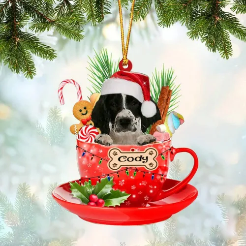 Miniatura 80 de NAZENTI Adorno personalizado de Alaskan Malamute en taza roja, adorno de Navidad personalizado para perros amantes de las mascotas, colgante