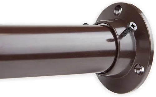 Rod Desyne C-1945-DP150-487 Barra de armario ajustable de alta resistencia de 1.5 pulgadas con juego de enchufes, 48 x 84, cacao