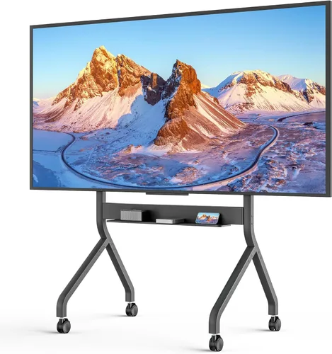 Miniatura 8 de FortiLift - Soporte de TV prémium para pantallas de 55 a 90 pulgadas de hasta 198 libras, carrito de TV rodante de clase empresarial con manivela