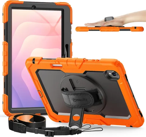 Miniatura 10 de Timecity - Funda protectora resistente para Samsung Galaxy Tab S10 Lite, S10 FE, S9 FE 5G, S9, 10.9 y 11 pulgadas, con protector de pantalla, Negro