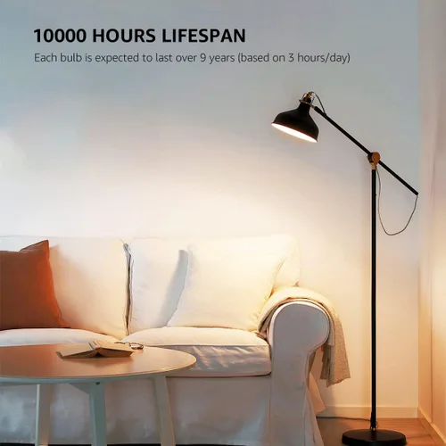 Miniatura 2 de LE - Bombillas LED equivalentes a 100 W, 14 W, 1500 lúmenes, 2700 K, luz blanca cálida, no regulable, base estándar A19 E26, vida útil de 10000