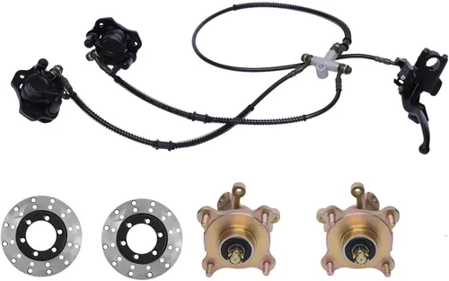 Kit de pinzas de freno delantero para ATV 4, disco de freno delantero, rotor, nudillo, husillo de dirección, kit de pinzas de freno para 250 cc, 200