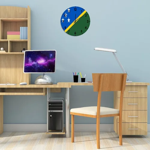 Miniatura 641 de Cheyan Reloj de pared con bandera de Canadá de 12 pulgadas, silencioso, sin tictac, de PVC, funciona con pilas, reloj redondo decorativo, regalo